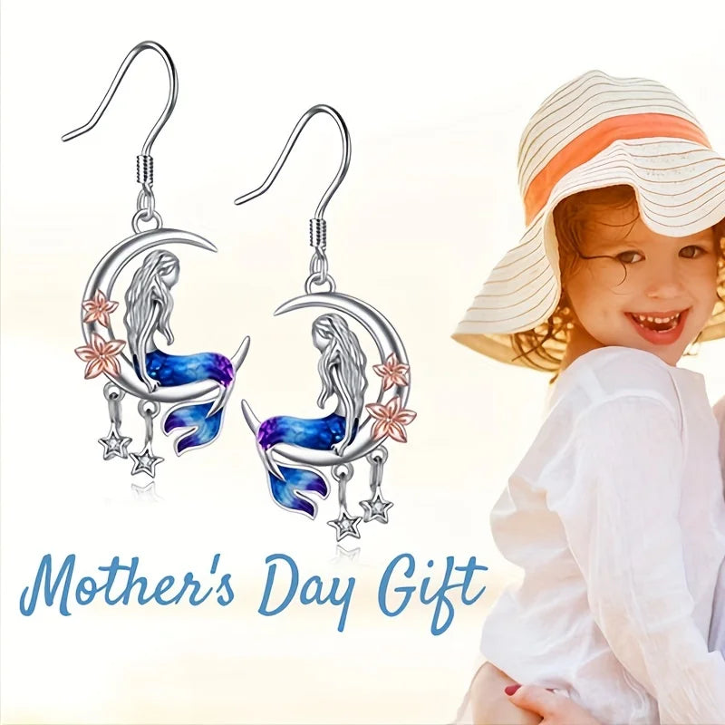 Cute Mermaid Fairy Drop Earrings