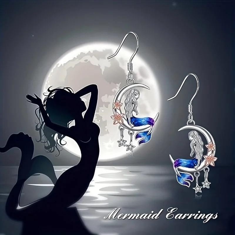 Cute Mermaid Fairy Drop Earrings