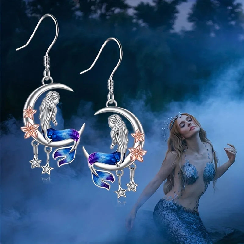 Cute Mermaid Fairy Drop Earrings
