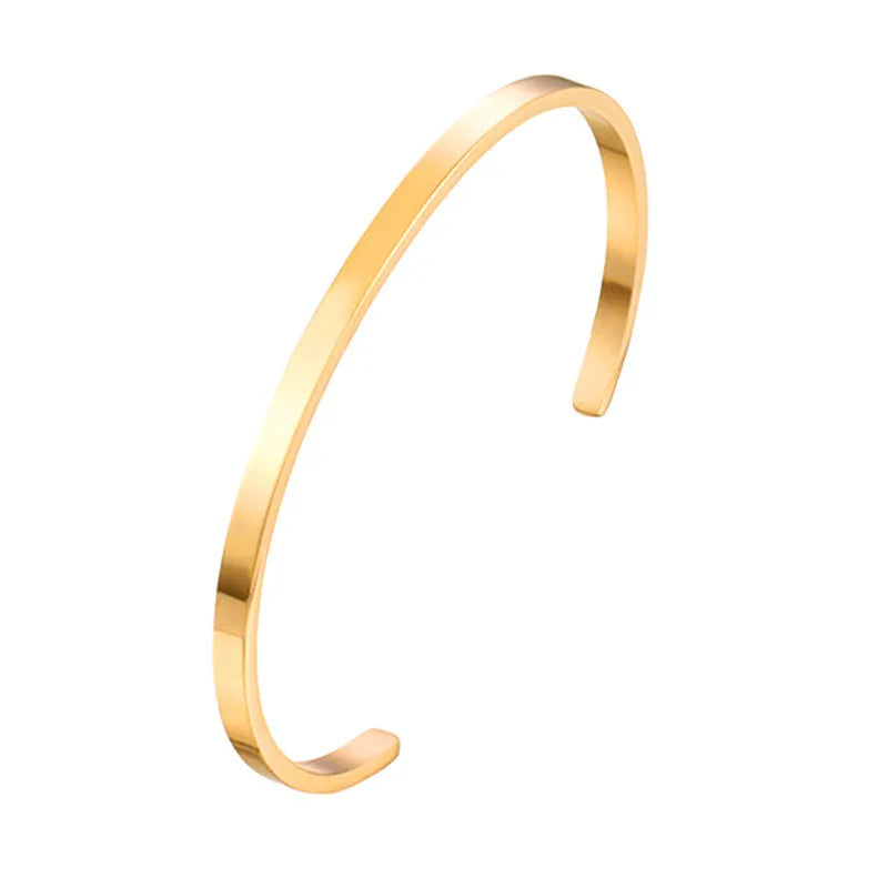 Open Cuff Bangle Bracelet for Couples