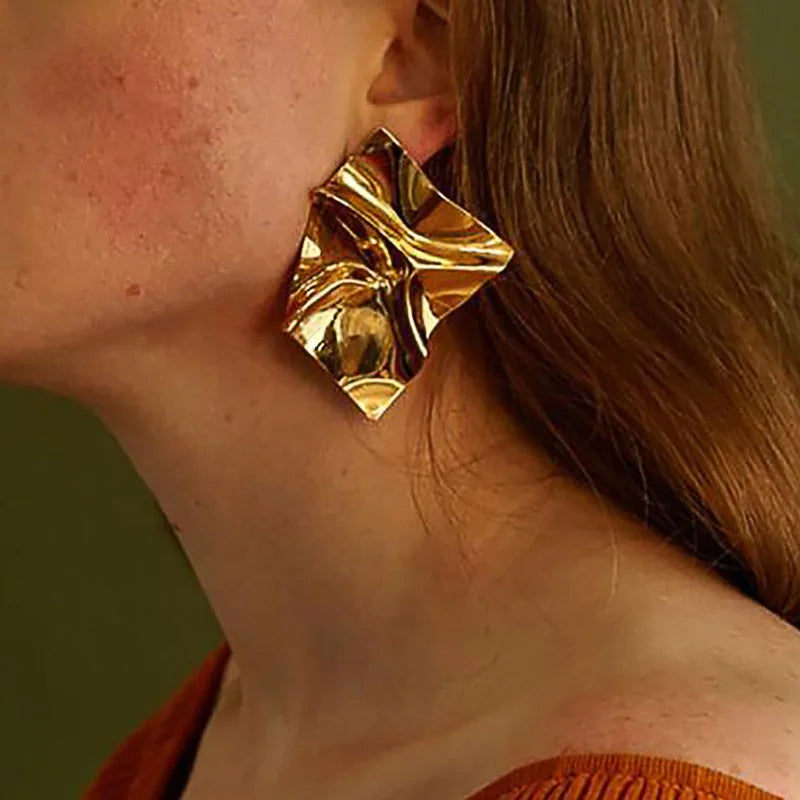Eccentric Geometric Drop Earrings