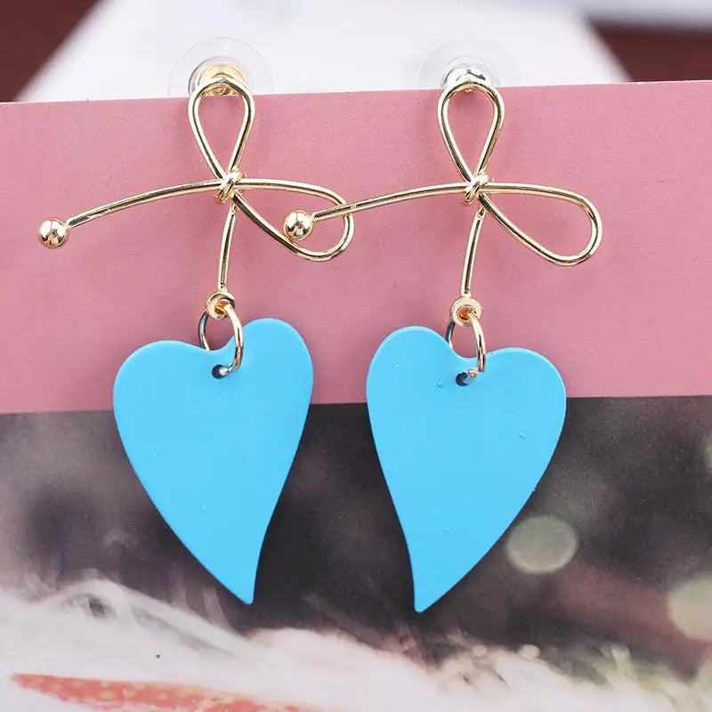 Retro Vintage Multicolor Geometric Dangle Earrings - Bohemian Statement Drop Earrings