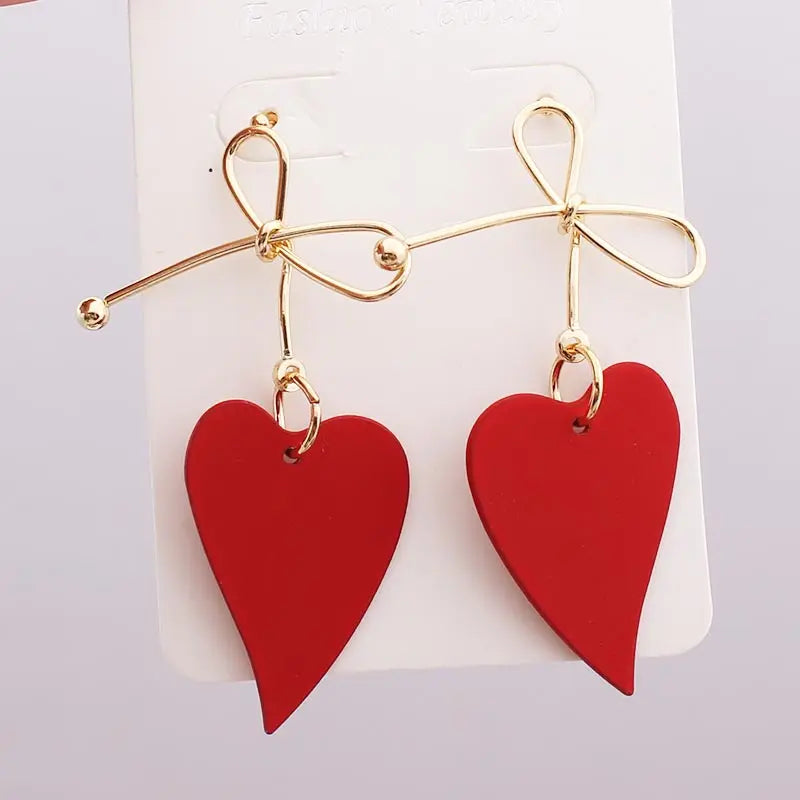 Retro Vintage Multicolor Geometric Dangle Earrings - Bohemian Statement Drop Earrings