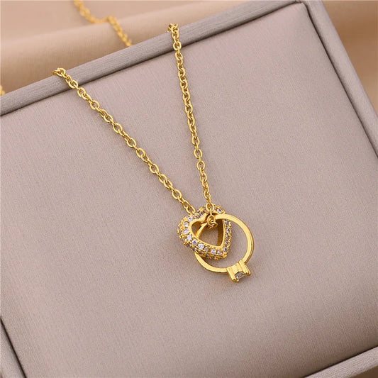 Heart Ring Pendant Necklace