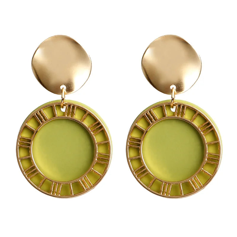 Smooth Round Drop Earrings