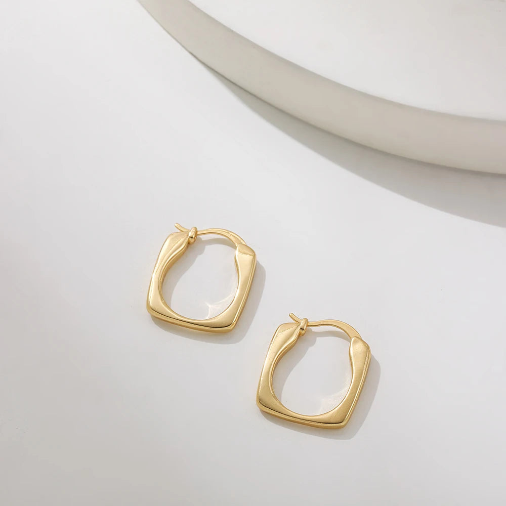 Gold Twisted Hoop Earrings