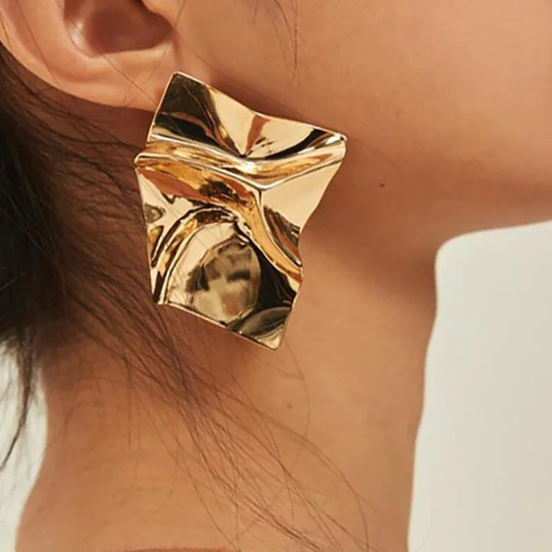 Eccentric Geometric Drop Earrings