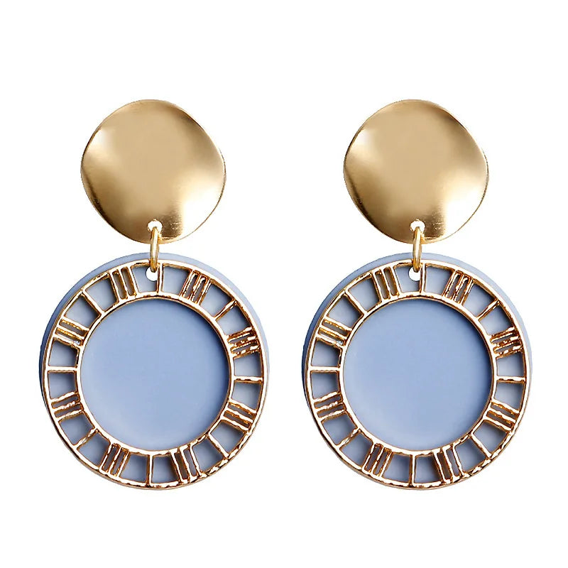 Smooth Round Drop Earrings