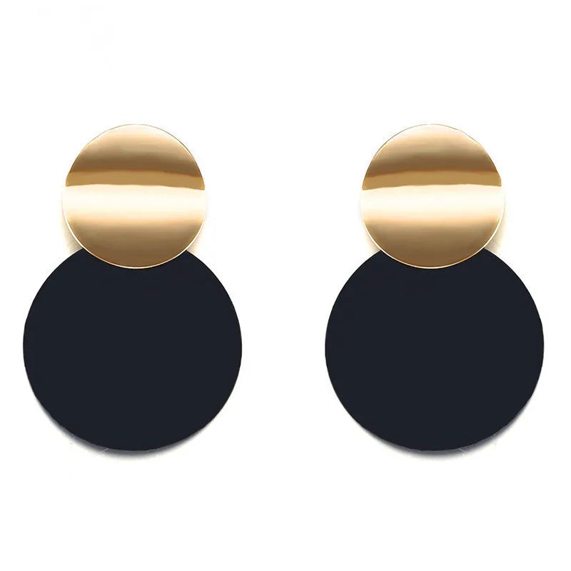 Smooth Round Drop Earrings