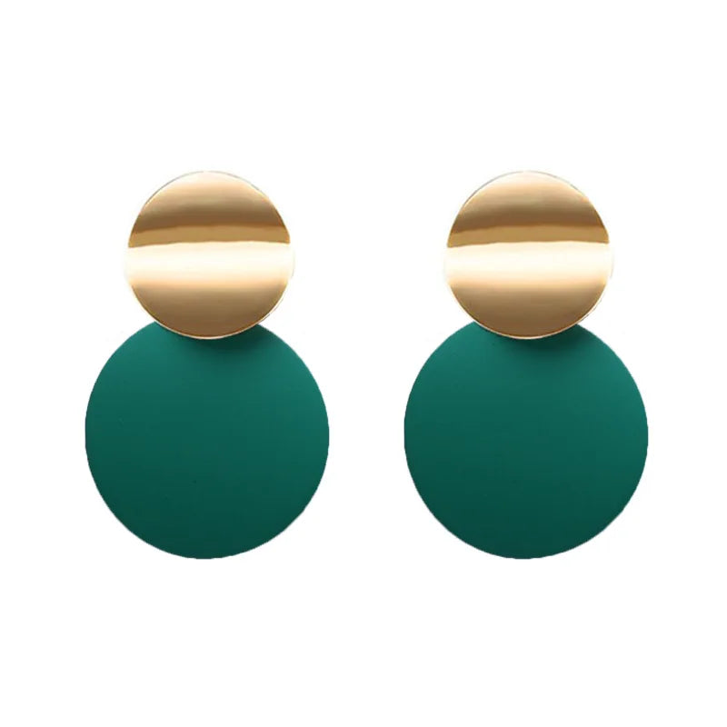 Smooth Round Drop Earrings