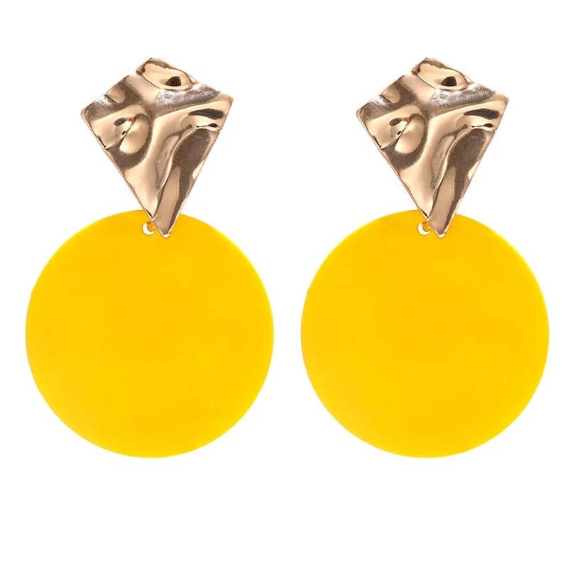 Smooth Round Drop Earrings