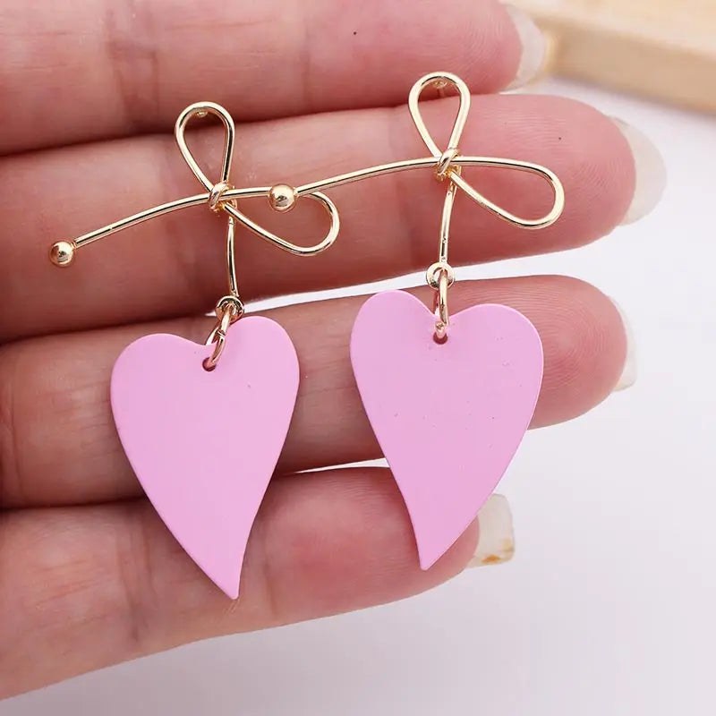 Retro Vintage Multicolor Geometric Dangle Earrings - Bohemian Statement Drop Earrings