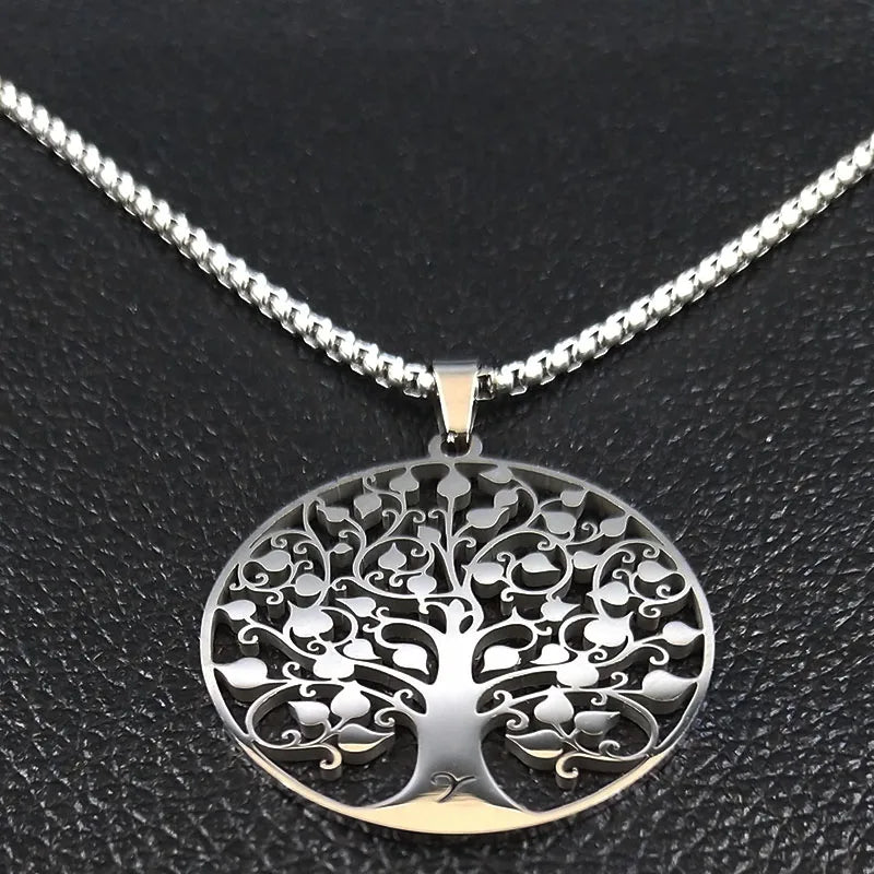 Tree of Life Pendant Necklace – Silver SS