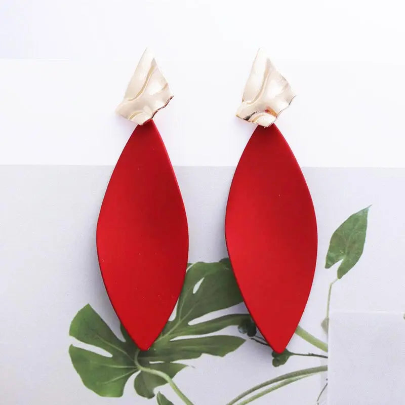 Retro Vintage Multicolor Geometric Dangle Earrings - Bohemian Statement Drop Earrings