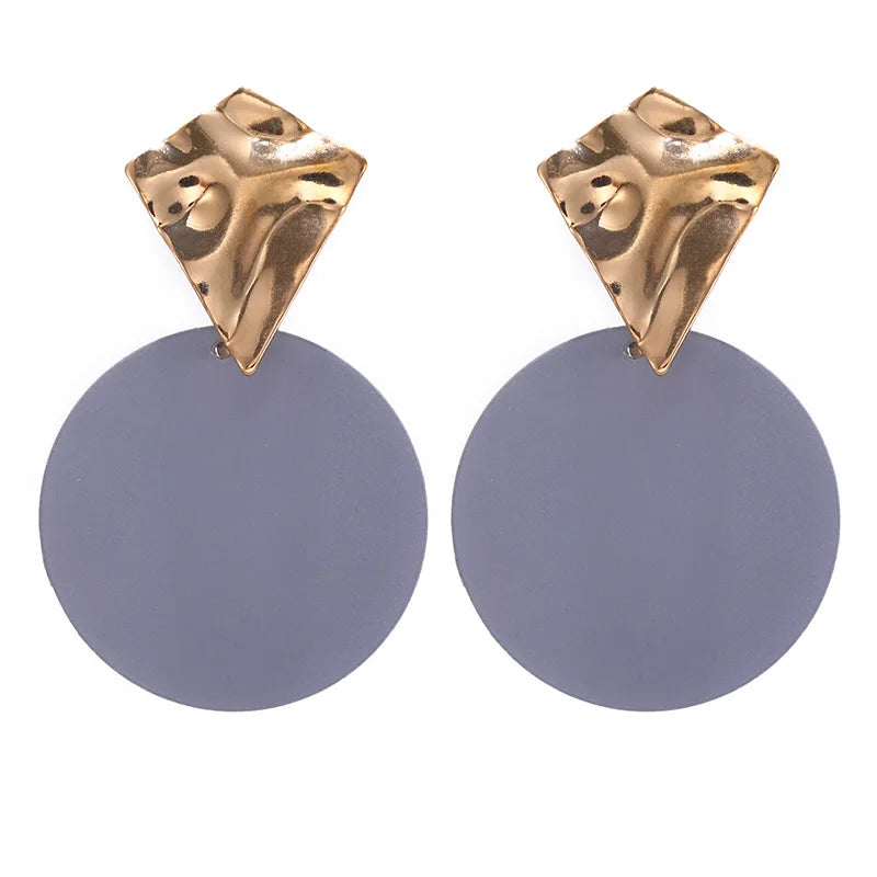 Smooth Round Drop Earrings