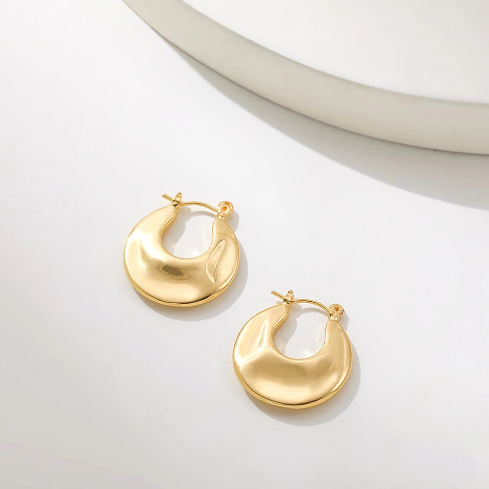 Gold Twisted Hoop Earrings