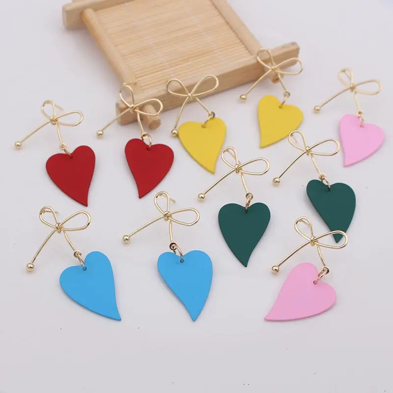 Retro Vintage Multicolor Geometric Dangle Earrings - Bohemian Statement Drop Earrings
