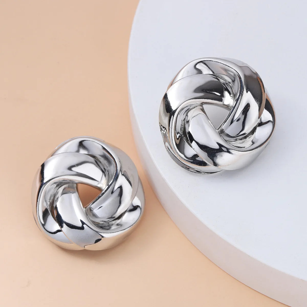 Gold Spiral Whirlpool Earrings