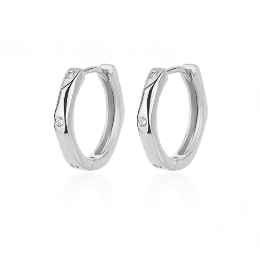 Golden/Silvery Multi-Shaped Hoop Earrings