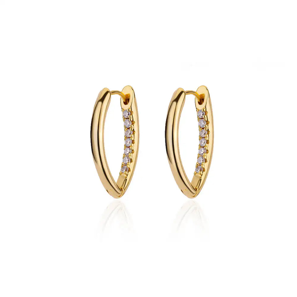 Golden/Silvery Multi-Shaped Hoop Earrings