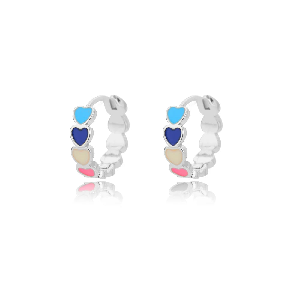 Golden/Silvery Multi-Shaped Hoop Earrings