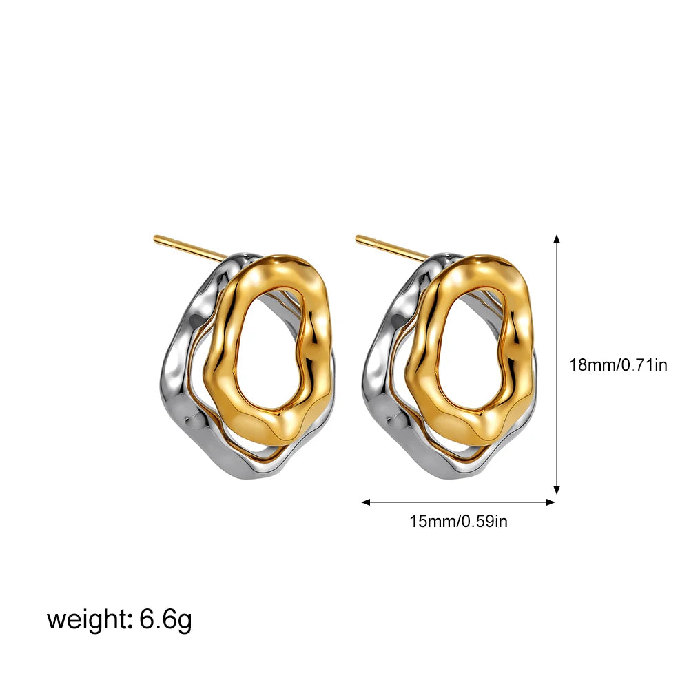 Retro Twist C-Hoop Earrings