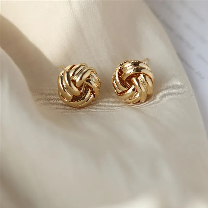 Twist Knot Stud Earrings