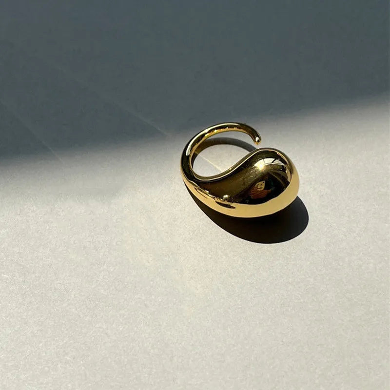 Open Rings Set Eccentric Chunky Geometric Ring