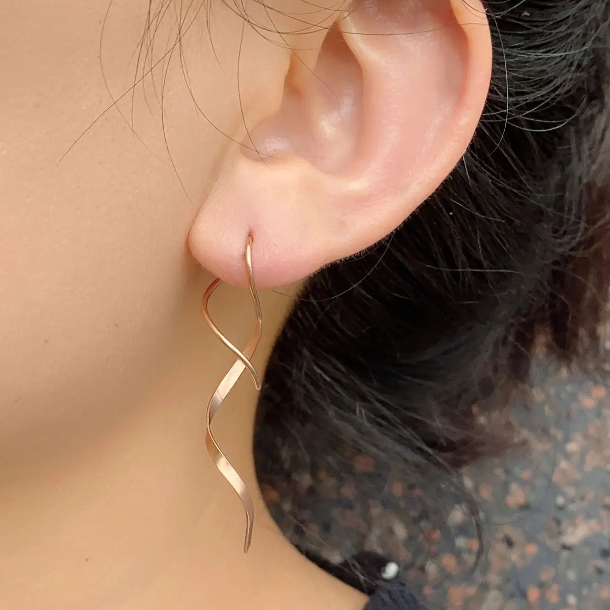Twisted Drop Earrings – Silver/Gold/Rose Gold