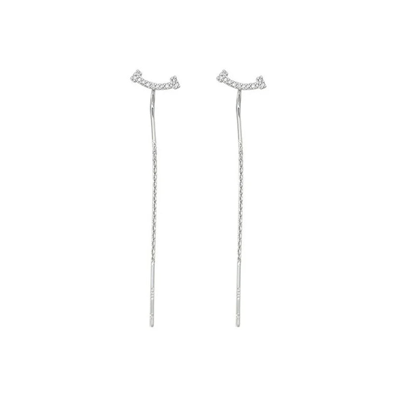 Vintage Crystal Tassel Drop Earrings – Star & Heart Charm Dangles