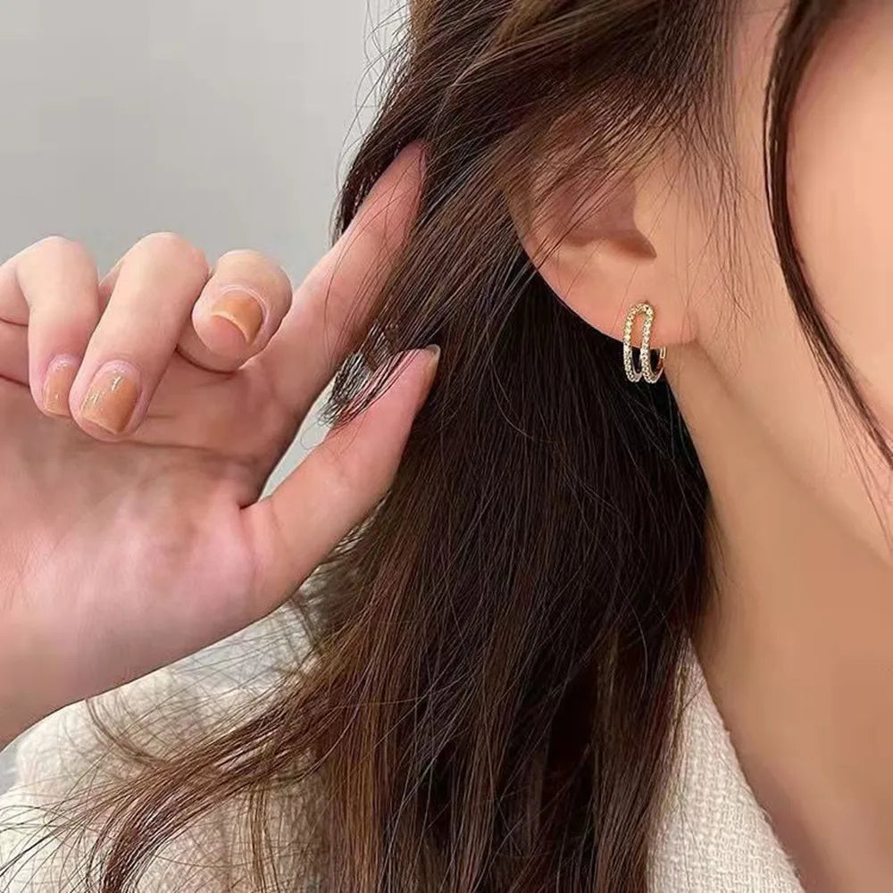 Bohemian Pearl & Rhinestone Stud Earrings