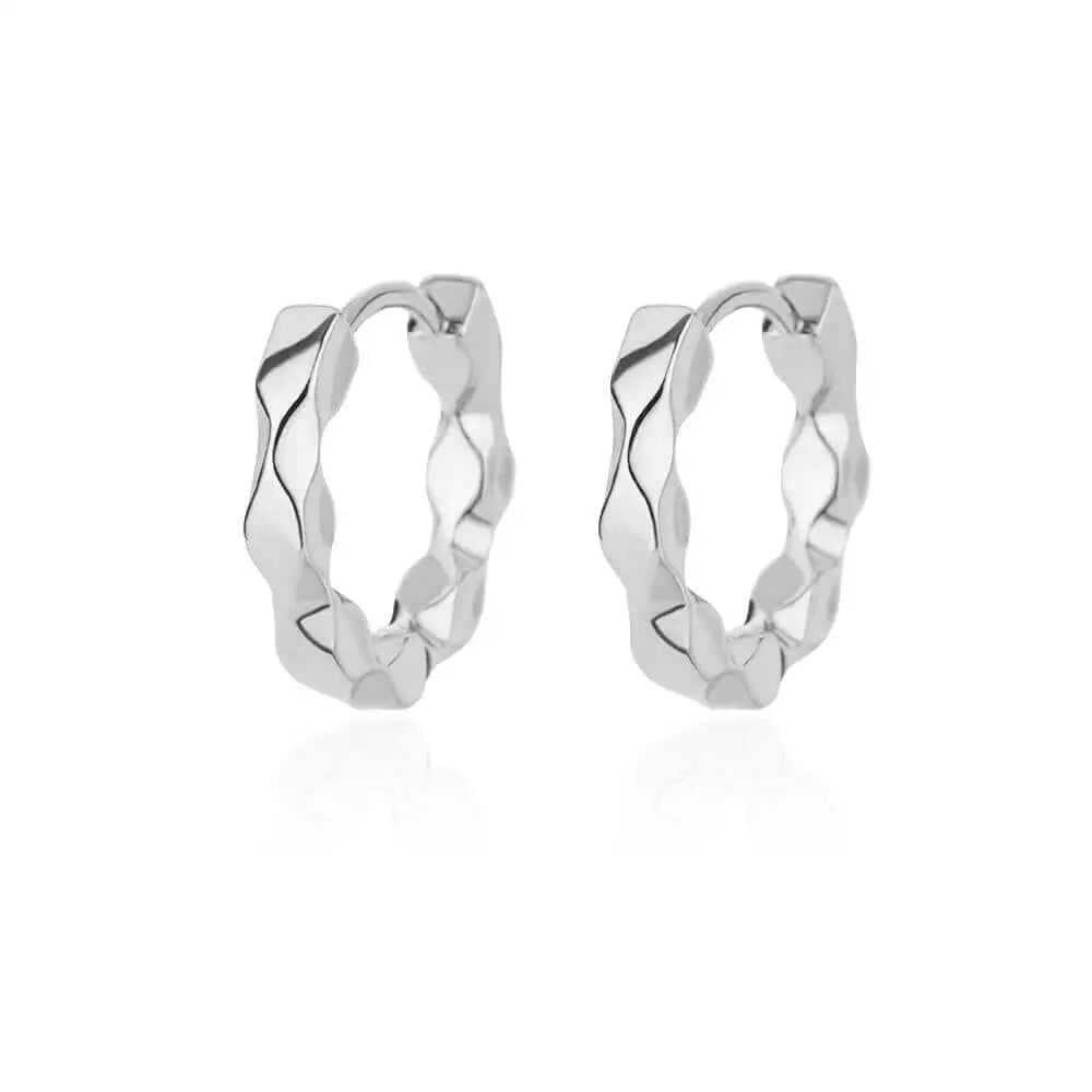 Golden/Silvery Multi-Shaped Hoop Earrings