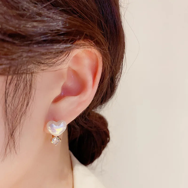 Bohemian Pearl & Rhinestone Stud Earrings