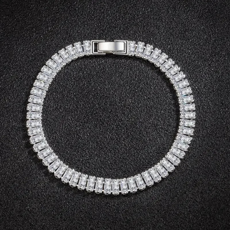 925 Sterling Silver Elegant Crystal Bracelet