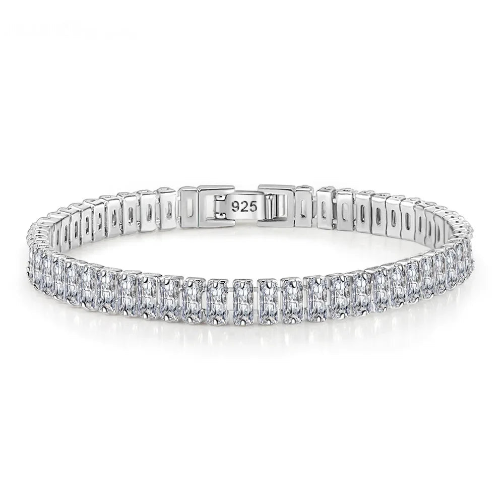 925 Sterling Silver Elegant Crystal Bracelet
