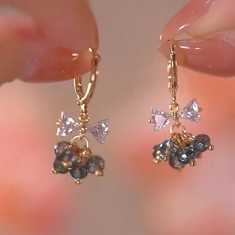Bohemian Pearl & Rhinestone Stud Earrings