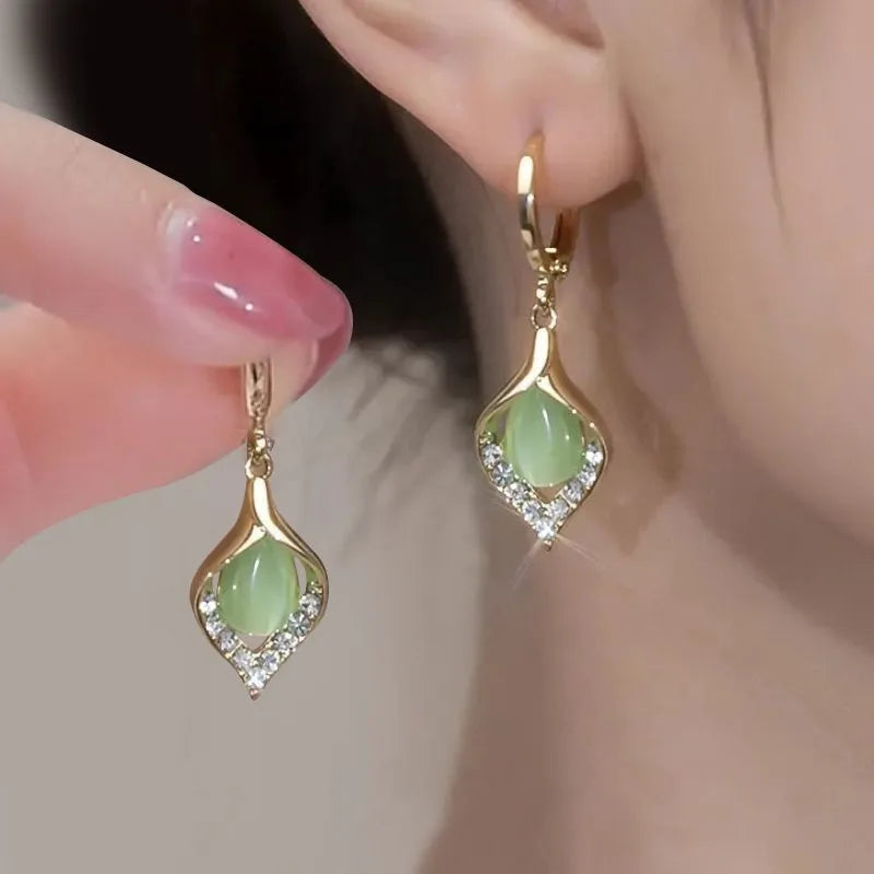 Asymmetrical Hollow Stud Rhinestones Earrings