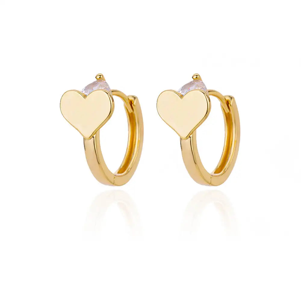 Golden/Silvery Multi-Shaped Hoop Earrings
