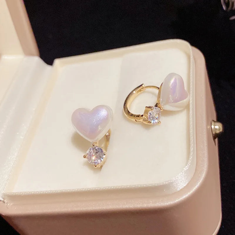 Bohemian Pearl & Rhinestone Stud Earrings