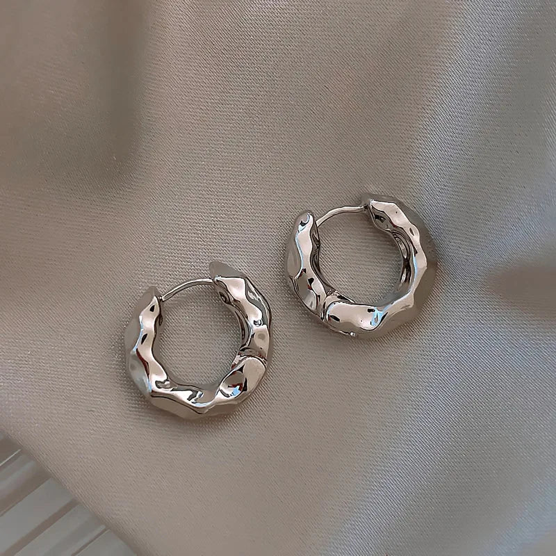 Geometric Hoop Earrings – Minimalist Office Jewelry
