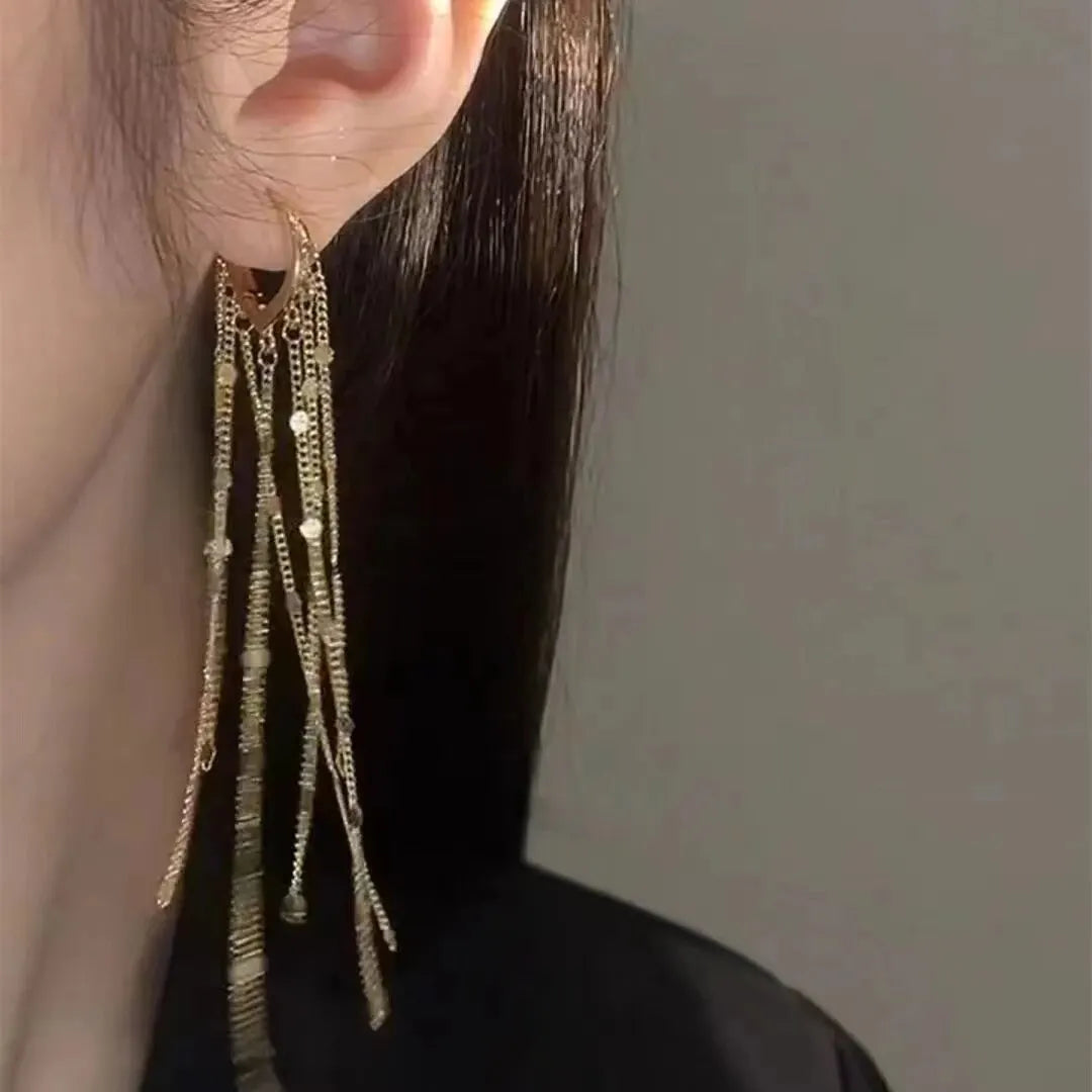 Vintage Droplet Tassel Earrings