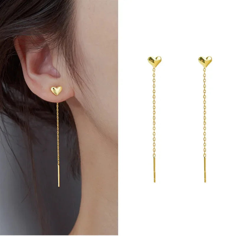 Multicolor Geometric Drop Earrings – Crystal & Copper