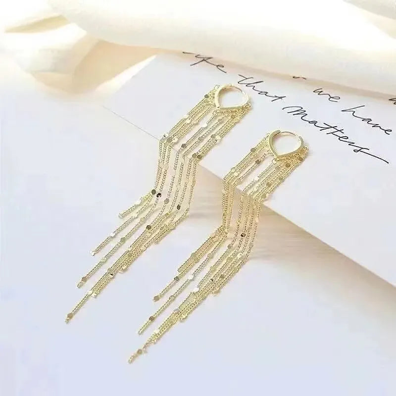 Vintage Droplet Tassel Earrings