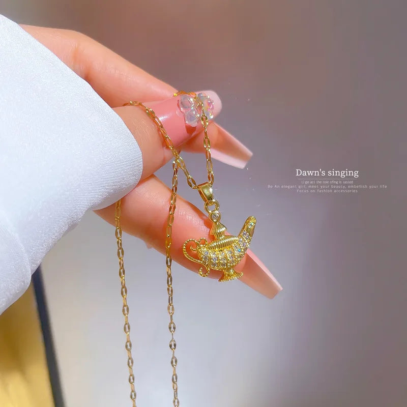 Magic Lamp Crystal Necklace