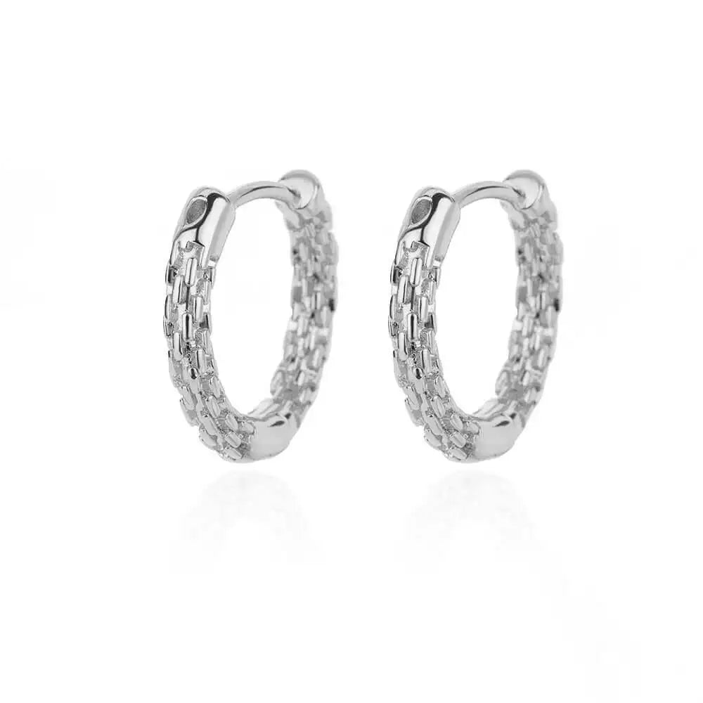 Golden/Silvery Multi-Shaped Hoop Earrings