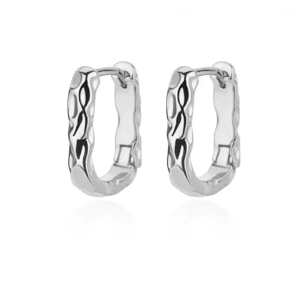 Golden/Silvery Multi-Shaped Hoop Earrings