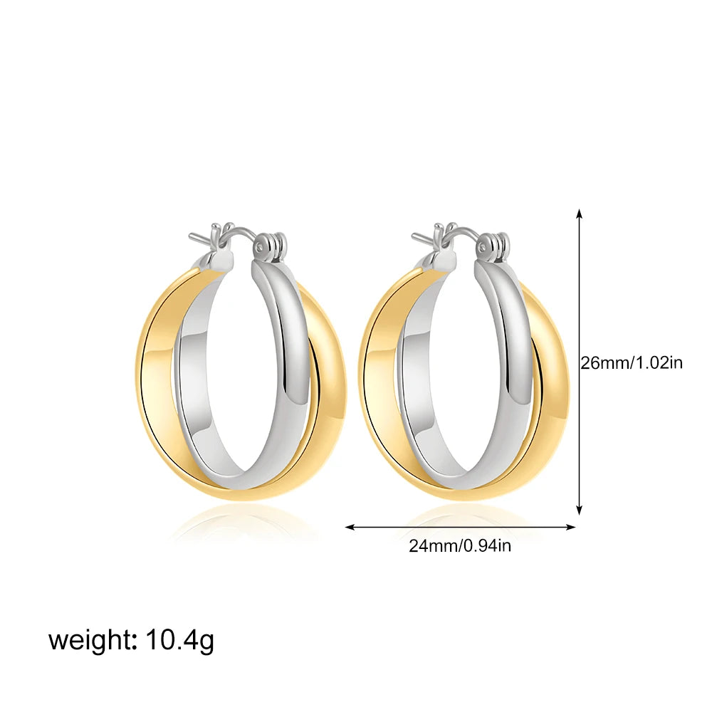 Retro Twist C-Hoop Earrings