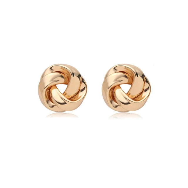 Gold Spiral Whirlpool Earrings