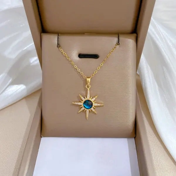 Multi-Shaped Pendant Necklace – Gold-Plated SS Chain