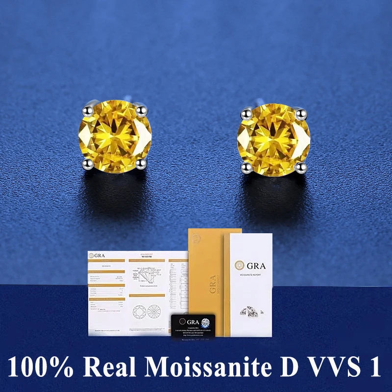 Classic 6-Prong Moissanite Stud Earrings